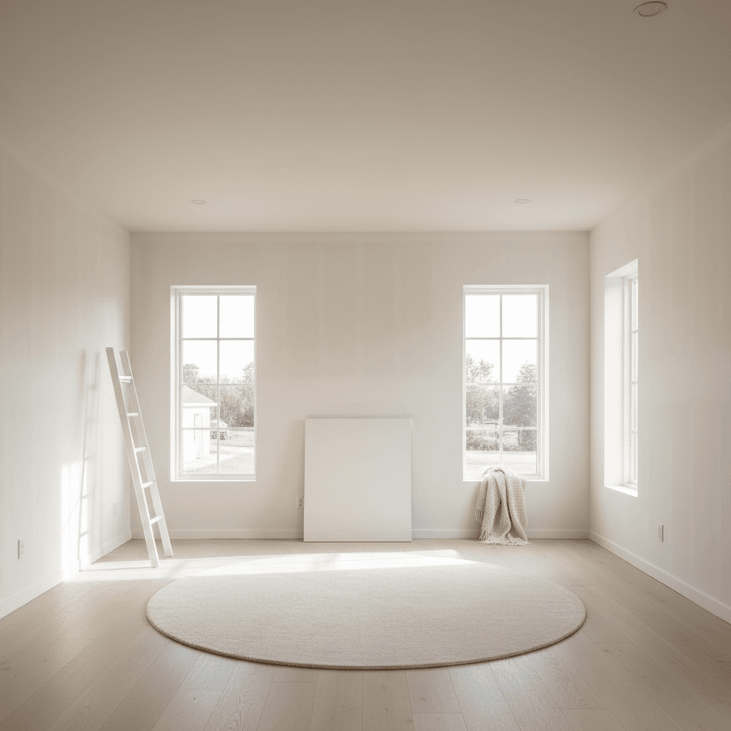 Completed residential drywall finishing ready for paint application