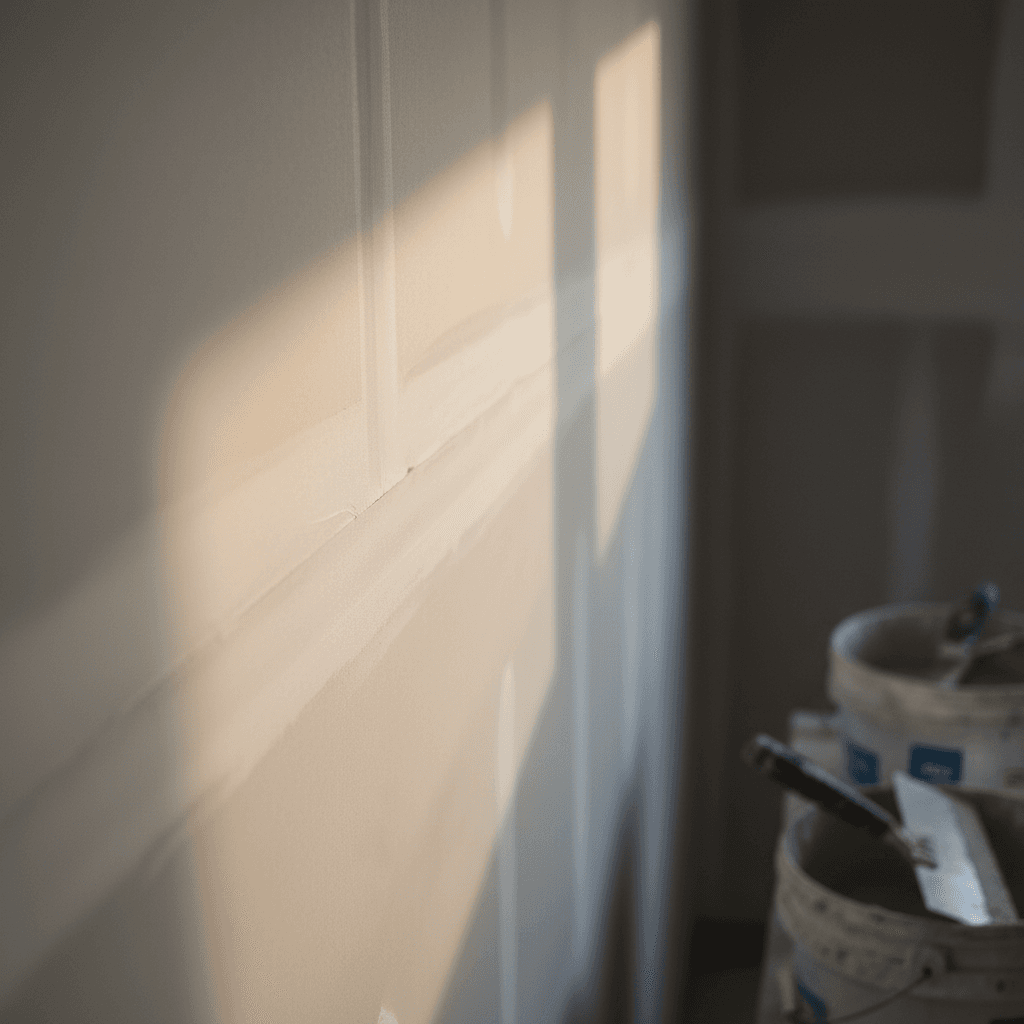 Perfectly finished drywall joint with seamless taping and mud