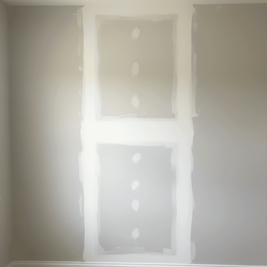 Finished drywall patch after utility installation